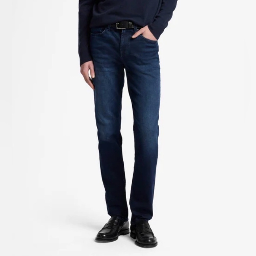 7 For All Mankind Men's Deep Indigo Slim Jeans